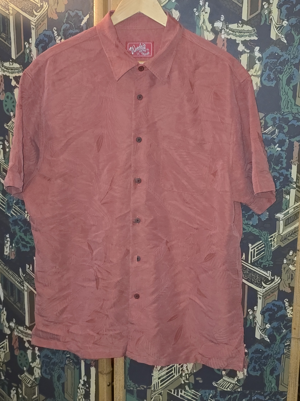 Tommy Bahama Men's 100% Silk Pink Salmon Hawaiian Camp Beach Shirt Size XL